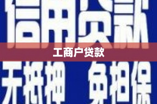 四湖工商户贷款