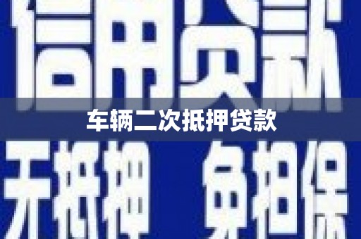 四湖车辆二次抵押贷款