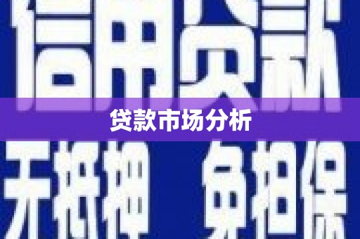 四湖贷款市场分析