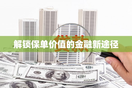 四湖解锁保单价值的金融新途径
