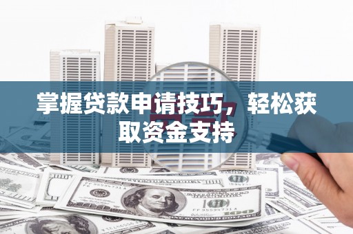 四湖掌握贷款申请技巧，轻松获取资金支持