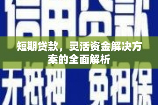 四湖短期贷款，灵活资金解决方案的全面解析