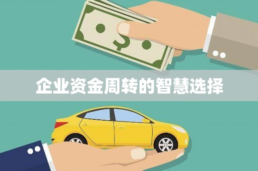 四湖企业资金周转的智慧选择