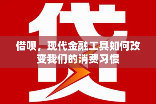 四湖借呗，现代金融工具如何改变我们的消费习惯