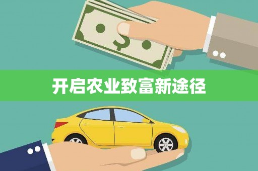 四湖开启农业致富新途径