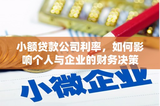 四湖小额贷款公司利率，如何影响个人与企业的财务决策