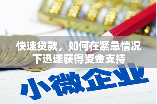 四湖快速贷款，如何在紧急情况下迅速获得资金支持