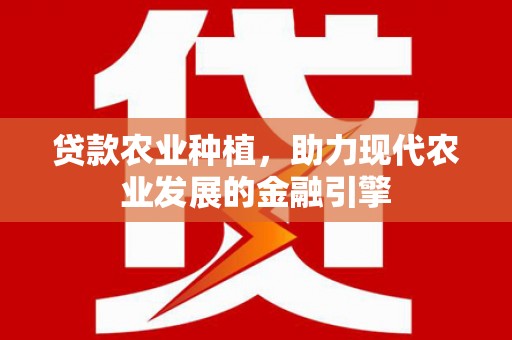 四湖贷款农业种植，助力现代农业发展的金融引擎