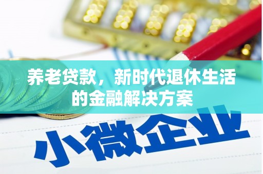 四湖养老贷款，新时代退休生活的金融解决方案