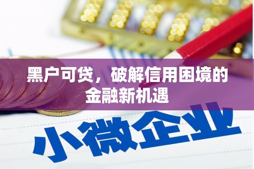 四湖黑户可贷，破解信用困境的金融新机遇