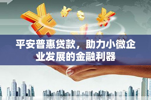 四湖平安普惠贷款，助力小微企业发展的金融利器
