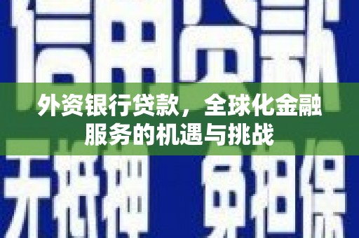 四湖外资银行贷款，全球化金融服务的机遇与挑战