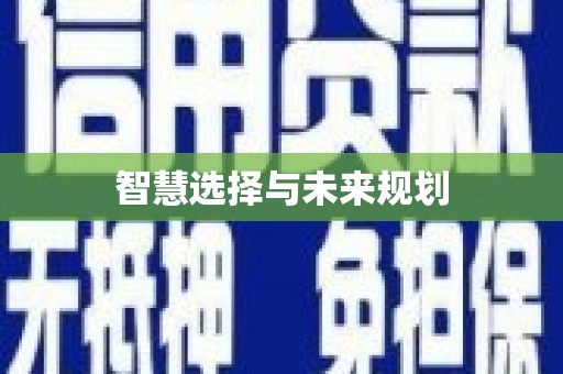 四湖智慧选择与未来规划