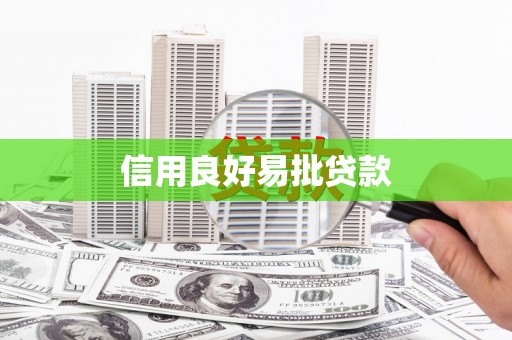 四湖信用良好易批贷款