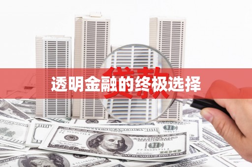 四湖透明金融的终极选择