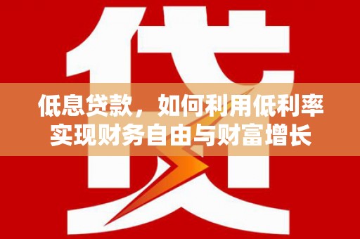 四湖低息贷款，如何利用低利率实现财务自由与财富增长